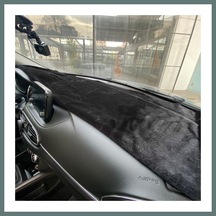 Bezos Yumuşak Tüylü Oto Torpido Bagaj Üstü Örtü Peluş Halı Siyah 130x40cm Ventra Standart
