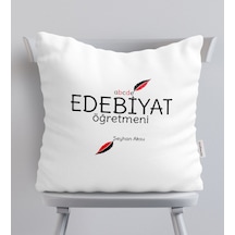Kişiye Özel Edebiyat Öğretmeni Beyaz Yastık-5