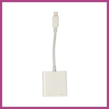Gees Global Apr22 Apple Uyumlu iPhone Otg 2in1 - Beyaz Gbzs