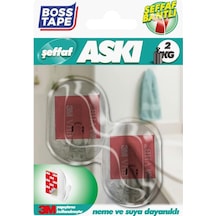3m Şeffaf Yapışkanlı Ikili Küçük Boy Askı