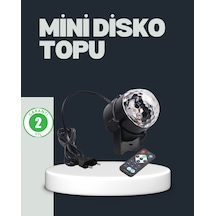 Rgb Led Disko Küresi 7 Modlu Uzaktan Kumandalı Şeffaf