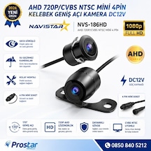 4 Pin Mini Ahd 720p/analog Ntsc 18.5 Mm Balıkgözü Kelebek Tampon Uyumlu Su Geçirmez Arka Geri Görüş Kamerası
