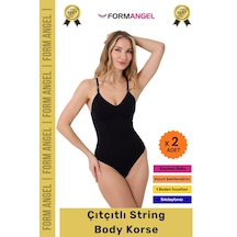 Carlburn Korse İz Bırakmayan Kaymaz Seamless Toparlayıcı Dikişsiz Kadın Çıtçıtlı String Body Korse - 2 Adet Siyah Carlburn Korse İz Bırakmayan Kaymaz Seamless Toparlayıcı Dikişsiz Kadın Çıtçıtlı String Body Korse - 2 Adet Siyah
