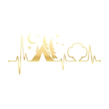 Ritim Kamp Karavan Sticker 17x17 Cm Gold