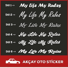 My Lıfe My Rules Sticker, Benim Hayatım Benim Kurallarım Sticker