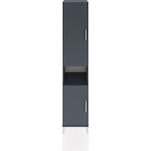 Hyperion Dolap 4 Raflı 2 Kapaklı Tek Askılı 44x44x221 Antrasit-antrasit Antrasit