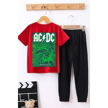 Uyguntarz Çocuk Acdc Alt - Üst Eşofman Takımı Kırmızı