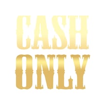 Cash Only Araba Sticker 17x17 Cm Gold