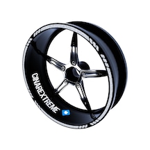 4 Parçalı Kesikli Tasarımlı Reflektif Gri Jant Şeridi Sticker Çınar Extreme