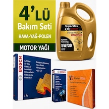 Bosch Fiat Grande Punto 1.3 Dizel Filtre Bakım Seti-supermax Oil Germany 5w30 4lt Euro 5 2005-2013 4 Lü