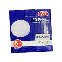 Ycl 6w Sıva Üstü Yuvarlak Led Panel Beyaz 6500k