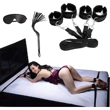 Lovegame Fantazi Yatak Kelepçesi Kırbaç Ve Maske