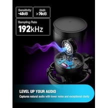 Ampligame A6v Yayıncı - Oyuncu - Gamer - Podcast - Youtuber Rgb Usb Mikrofon Siyah