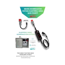 Elektrikli Araç Şarj İstasyonu Ve Büyük Boy 22kw-Sigortalı & Prizli Şarj Kombinasyon Büyük Boy Pano