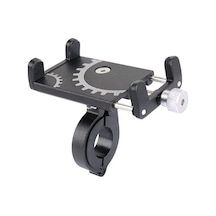 Chuangyinshop Siyah Alüminyum Bisiklet Telefon Tutucu Motosiklet Scooter 3 5 6 5 İnç Siyah