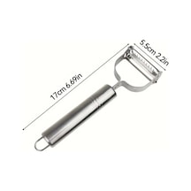 Sunshine011 1 Adet Paslanmaz Çelik Sebze Soyucu Ve Rende - Pratik Mutfak Aleti, Kolay Temizlik Gümüş