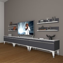 Decoraktiv Eko 270r Mdf Silver Tv Ünitesi Tv Sehpası Beyaz - Siyah
