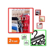 Pantolon Askısı 5 Katlı + Kravat Şal Takı Ve Aksesuar Düzenleyici Askı Pratik - 2li Set N8d4s4 Tekst Diğer