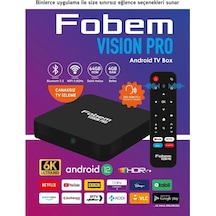 Fobem Vision Pro Tv Box 4+64gb Wifi Android 12 Ses Komutlu Akıllı Kumanda
