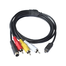 Dijital Kamera Kablosu Mini 10Pin To S Video 3Rca Ze 015