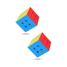 2 Adet Speed Cupe Rubik Küp Zeka Küpü 3x3 Canlı Renkler Hız Küpü,fidget Oyuncak Seyahat Zeka Oyunu