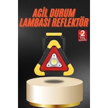 Işıklı İkaz Lambası Reflektör Şarjlı Işıklı Üçgen Led Acil Semeglbl - 41 Durum Feneri