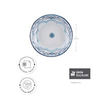 Karaca Blue Harmony Melamin Çukur Tabak 22 Cm Mavi