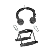 Triceps Halat 28mm Kalın - Rowing Bar - Triceps Rope 70cm - Seated Row - Cable Crossover Aparat Seti