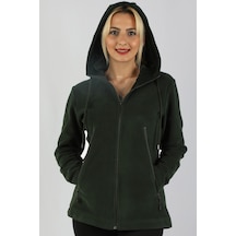 Kadın Kapüşonlu Yeşil Sweatshirt Yeşil