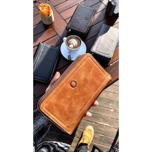 Taba Unisex Telefon Cüzdanı El Çantası Taba