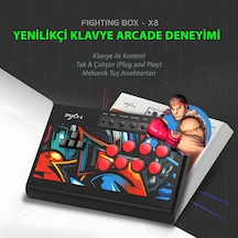 Pxn X8 Arcade Stick Oyun Kumandası Mekanik Tuşlu Vewlıx Layout Ps3 / Ps4 / Pc / Xbox / Switch Uyumlu