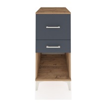 Kronos Komodin 2 Çekmeceli 44x59x96 Çam-antrasit Çam