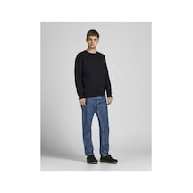 Jack & Jones Erkek Siyah Jjebradley Sweat Crew Noos Sweatshirt 12249341-black Siyah
