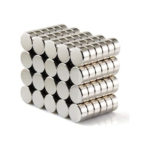 Dünya Magnet 10 Adet 6mm X 2mm Yuvarlak Güçlü Neodyum Mıknatıs Magnet