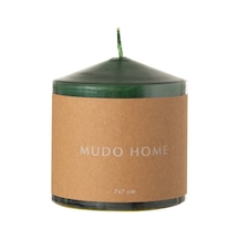 Mudo Home Sütun Mum Yeşil 7x7cm