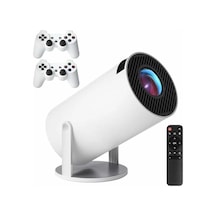 4k Wireless Çift Kollu Kumandalı Oyun Projeksiyonu Retro Video Oyunu Najmaddin