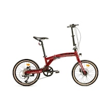Bisan Fx3700 9 Vites Katlanır Bisiklet Bordo Siyah Bordo