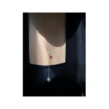Çelik Silver Pearl And Shine Taşlı Ve Incili Kolye -kararma Yapmaz- Altın