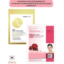 Dermal 3 Katmanlı Gold Göz Maskesi + Nar Özlü Kolajen Maske