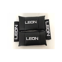 Seat Leon Nakışlı Deri 1 Çift Boyun Yastık Ve 1 Çift Kemer Pedi (510819093)