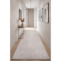 Villadia Home Textile Bambu Kaymaz Taban Dört Mevsim Yıkanabilir Kesme Yolluk Halı Koridor Mutfak Salon Yatak Oturma Çocuk Odası Koridor Antre Gri