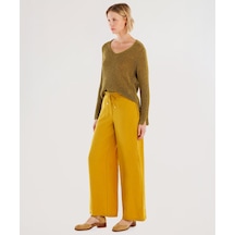 Yargıcı Bağlama Detaylı Pantolon 25ykpn3066x 053 Sarı