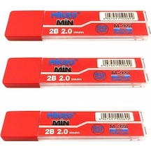 Kalem Ucu 2.0Mm 2B Mikro 2B Kalem Ucu 2Mm Kırmızı 3 Adet