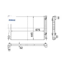 Radyatör Audı A6 2.0tfsı-2.0tdı 05-11 Otomatik 675 445x32 Mahle 4f0121251r/ 4f0121251ae