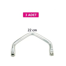 Gizli Metal Çanta Bursu 3 Adet - 22 Cm - Metal Çanta Aparatı Çanta Aksesuarı Çok Renkli
