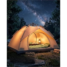 Çift Katmanlı Kamp Çadırı Otomatik Kurulum Suya Dayanıklı Outdoor Çadır - Sarı
