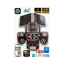 4g Çift Solar Aov E-sim Özellikli 4 Kameralı Kablosuz Güvenlik Kamerası Bs-220gs