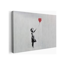 Banksy Kırmızı Balonu Uçup Giden Kız Kanvas Tablosu-5059