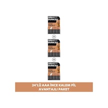 Alkalin Aaa İnce Kalem Pil, 1,5v Lr03 / Mn2400 , 8'li Paket X 3