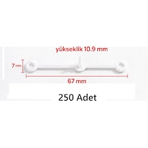 Luluyen 250 Adet Beyaz Plastik Güvenlik Kilidi Etiket Sabitleyici 67 Mm Tek Kullanımlık Tekstil Ürün Paket Kilit Trim Klipsi Perçin